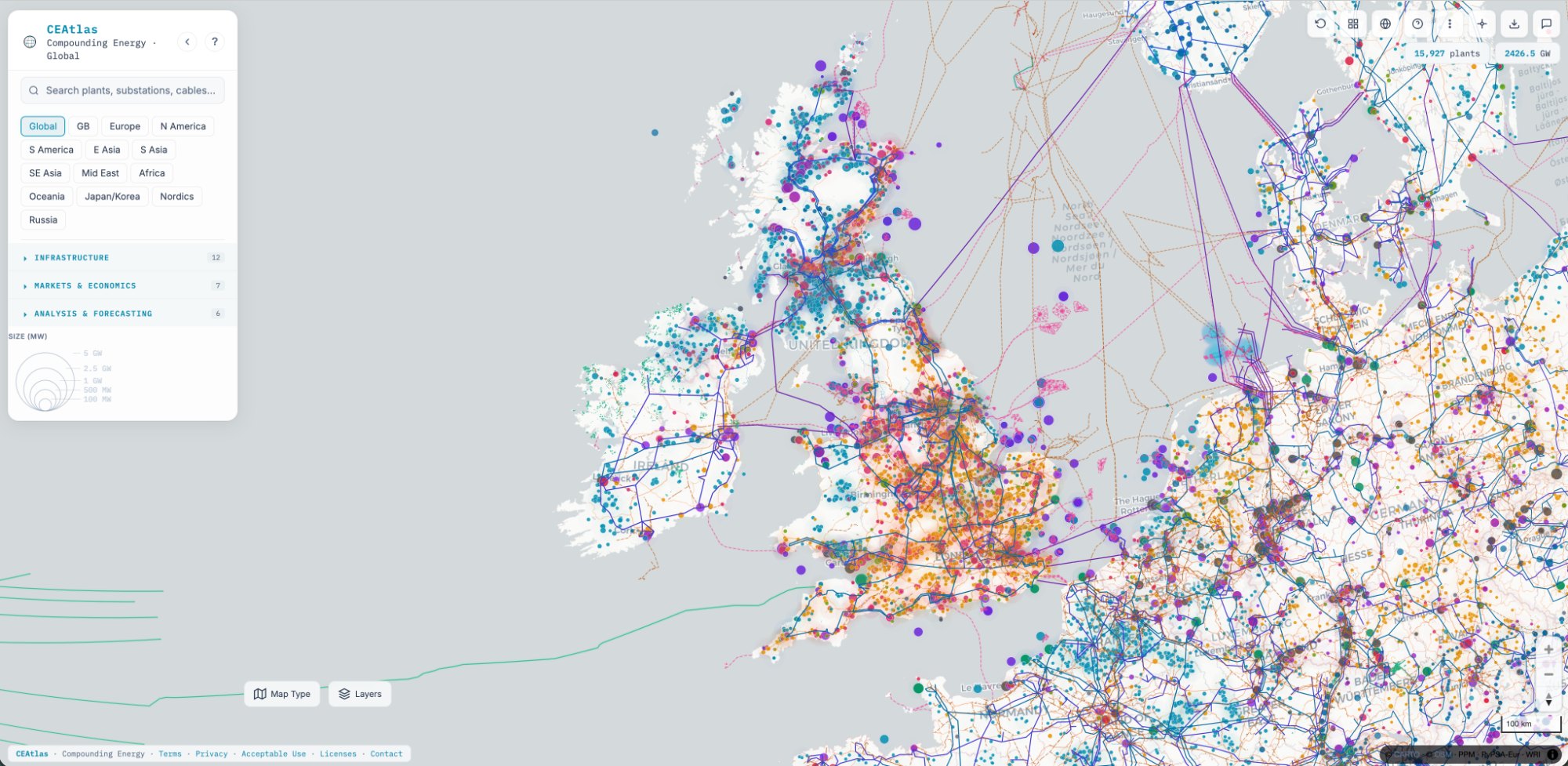 CEAtlas — Europe infrastructure and markets